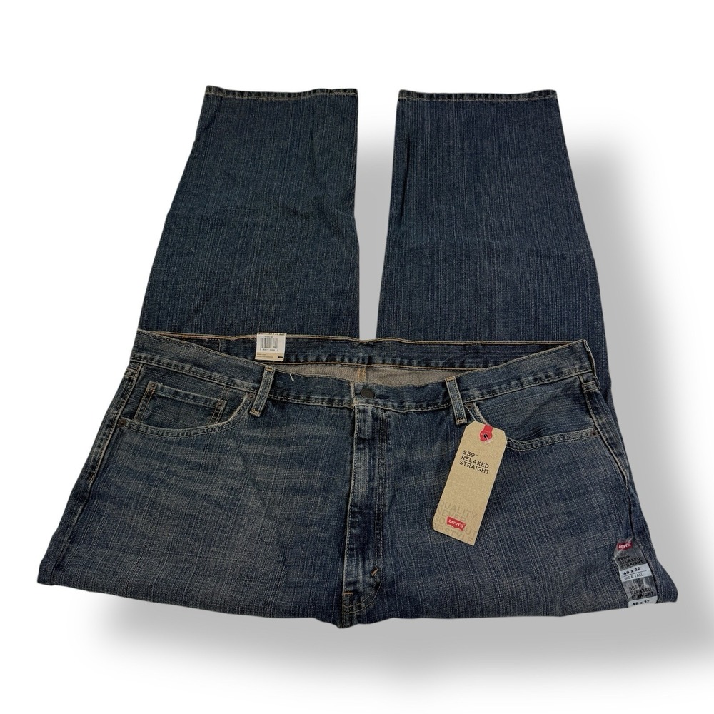 Levi's Blue Cotton‎ 559 Relaxed Straight Jeans Men's Size 48x30 NWT